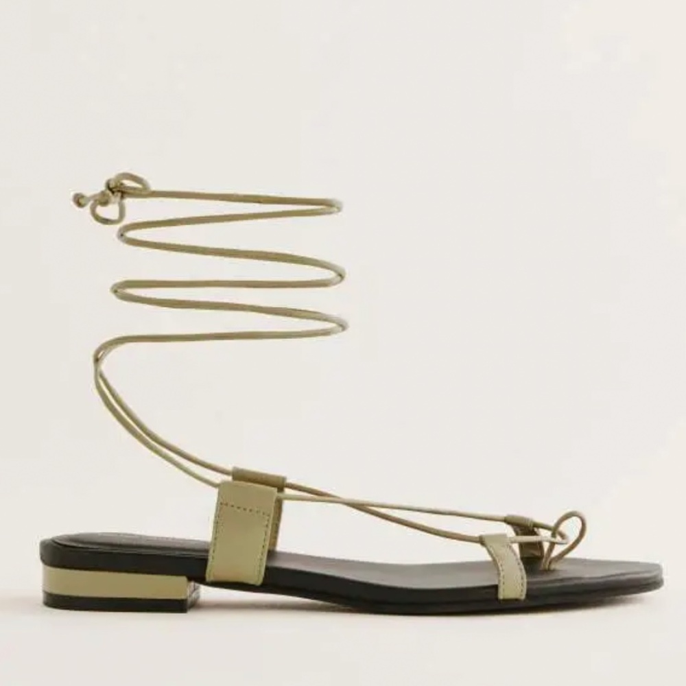 Reformation - Lace up Flat Sandal - size 37 - New